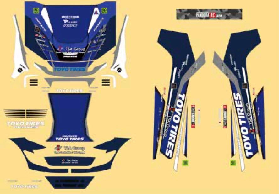 Pandora RC VGP-622 Vinyl & Logo Sticker SET Horino Hitoshi Specification <TOYO TIRES Official> - BanzaiHobby