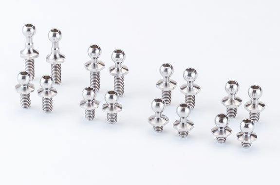 (PO MAR 2026) REVED RT-006SN3 SPM Titanium Rod End Ball (Diameter 4.3 mm Short Neck Type SS 2 pieces) - BanzaiHobby