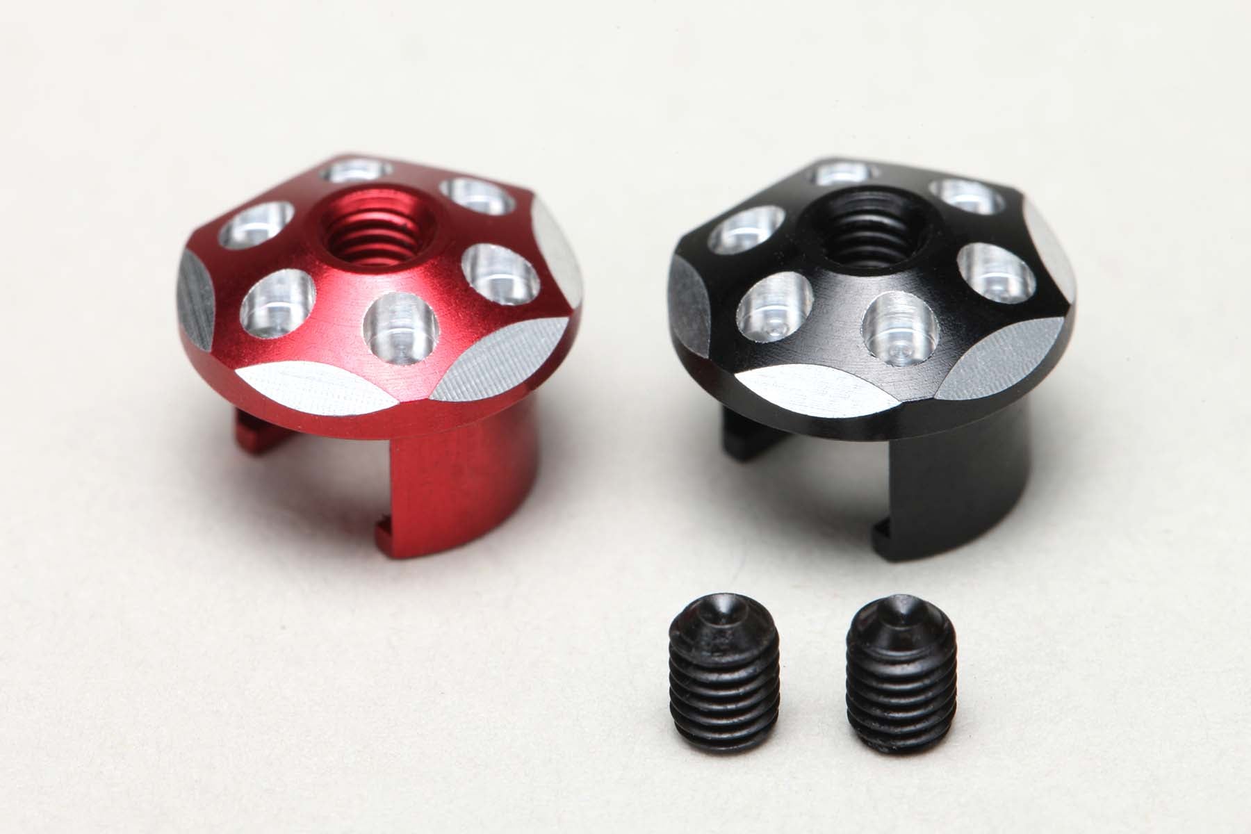 Yokomo RP-121-1 Aluminum Battery Plug Cap (Red/Black) - BanzaiHobby
