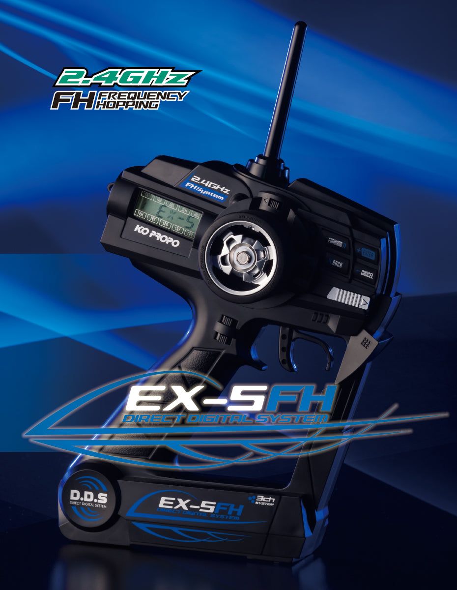 Ko Propo 10602 EX-5FH 2.4Ghz, KR-212FHG Gyro/Receiver & PDS-2501ICS Serv - BanzaiHobby