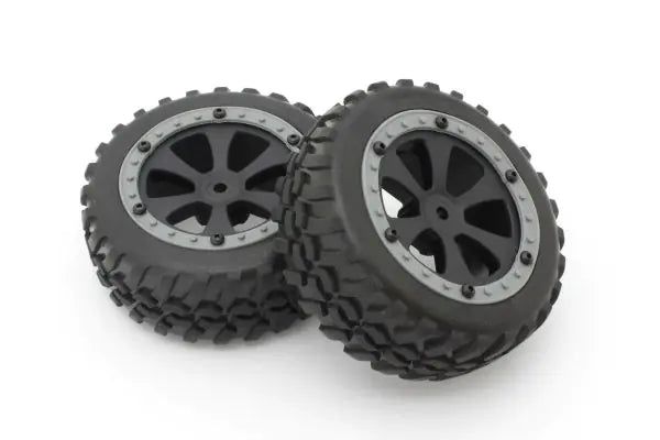 Kyosho EZTH002GY Tire&WheelSet (Gray/SAND MASTER) - BanzaiHobby