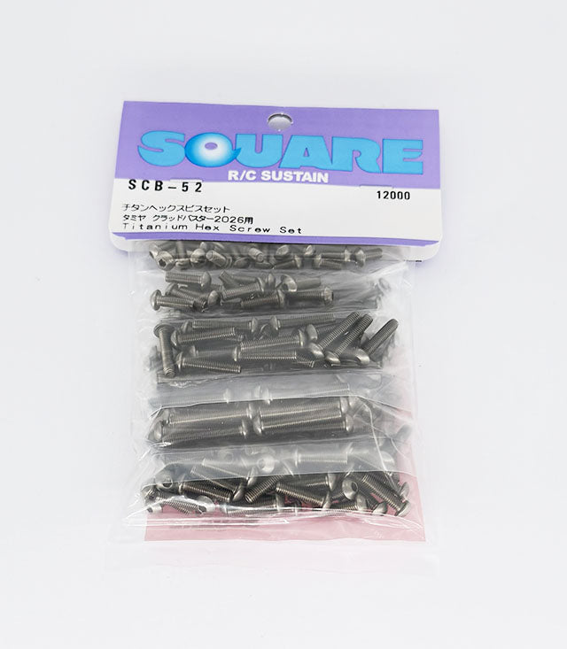 Square SCB-52 Titanium Hex Screw Set (for Tamiya Clod Buster 2026) - Square Banzai Hobby