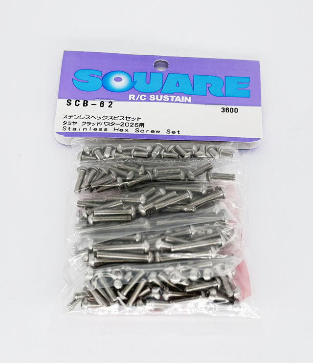 Square SCB-62 Stainless Steel Hex Screw Set (for Tamiya Clod Buster 2026) - Square Banzai Hobby