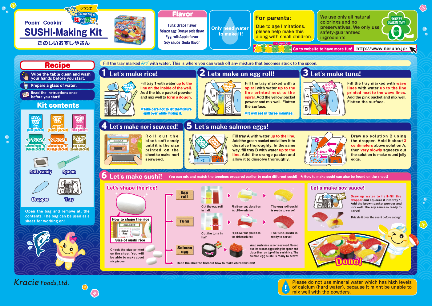 Kracie Popin Cookin Sushi Kit (x5pcs) - BanzaiHobby