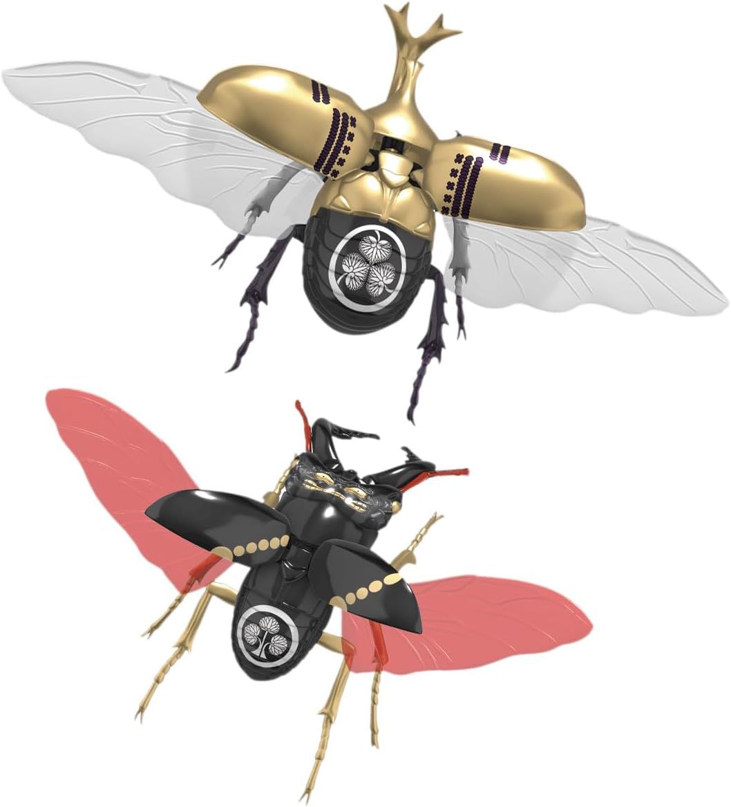 Fujimi Free Research 255 Warlords Hen Beetle Ieyasu Tokugawa / Stag Beetle Tadakatsu Honda - BanzaiHobby