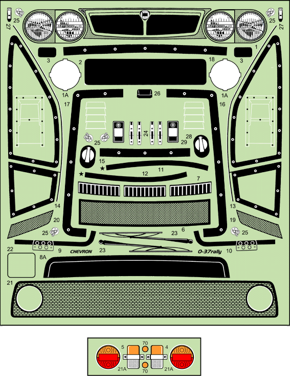 Chevron Models TSL006R O-37 Rally Rally/Touring RC Car Body - BanzaiHobby