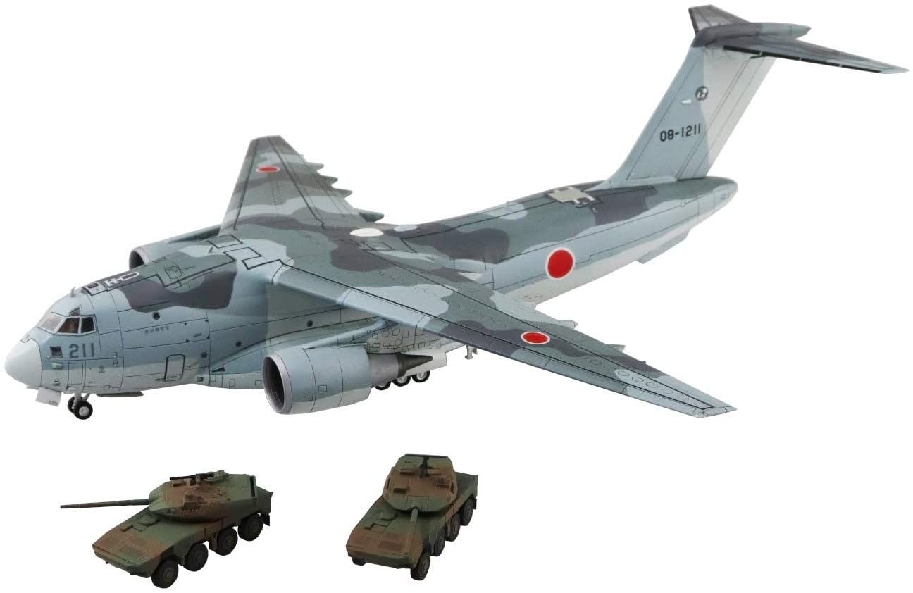 Aoshima J.A.S.D.F Transporter Kawasaki C-2 w/Type16 Maneuv - BanzaiHobby