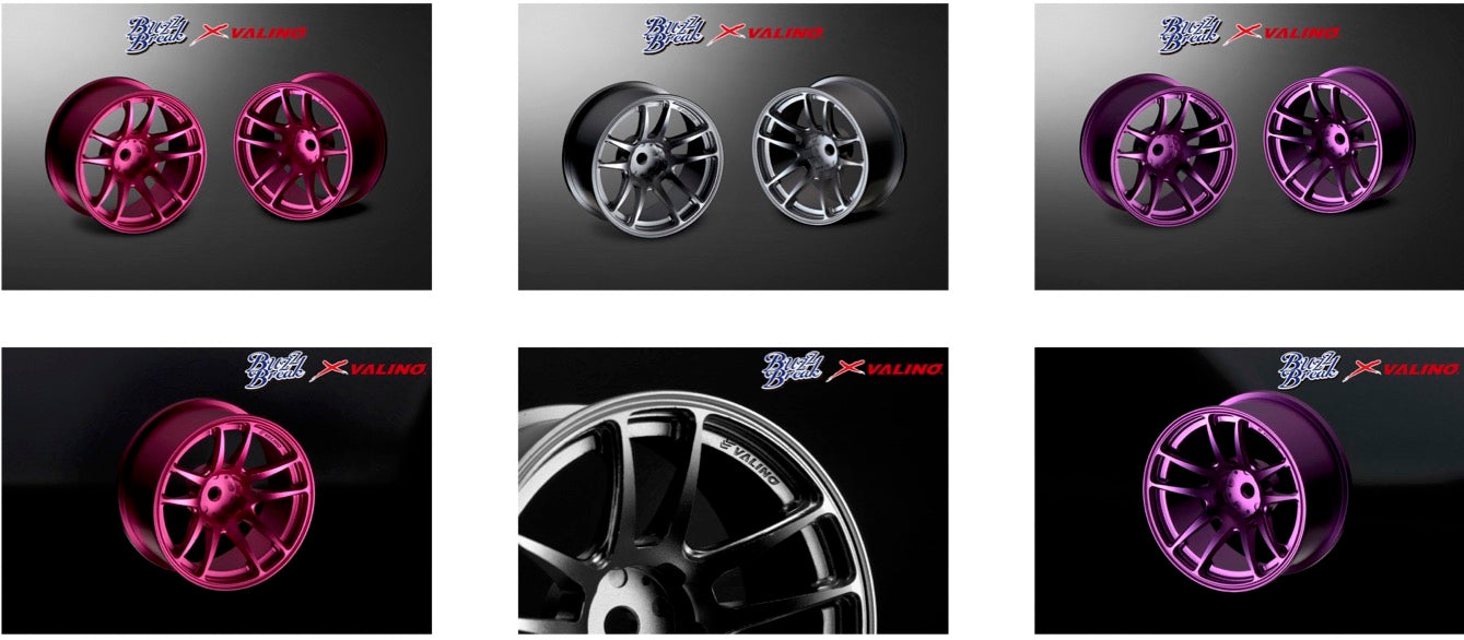 OVERDOSE BB-RW-013 VALINO N820S Aluminium Wheel 26mm (Purple/OFF+7) - BanzaiHobby