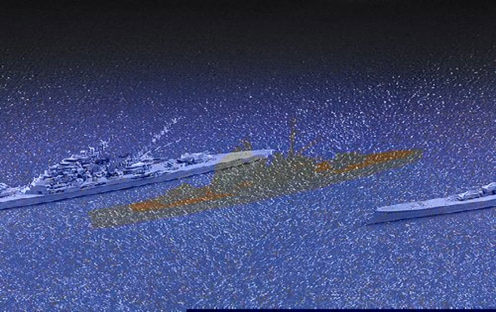 Aoshima 1/700 Heavy Cruiser Chokai w/Windows Parts 1942 - BanzaiHobby