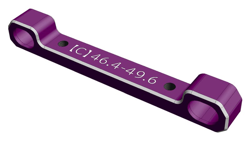 Wrap-Up Next 0689-FD Dual Face Suspension Mount C (purple/46.4-49.6mm) - BanzaiHobby