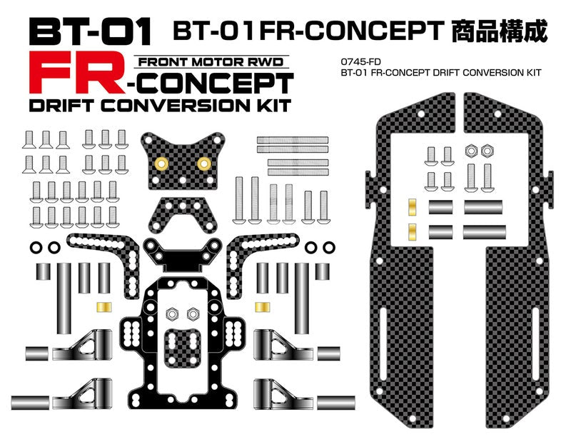 Wrap-Up Next 0745-FD BT-01 FR-CONCEPT Drift Conversion Kit - BanzaiHobby
