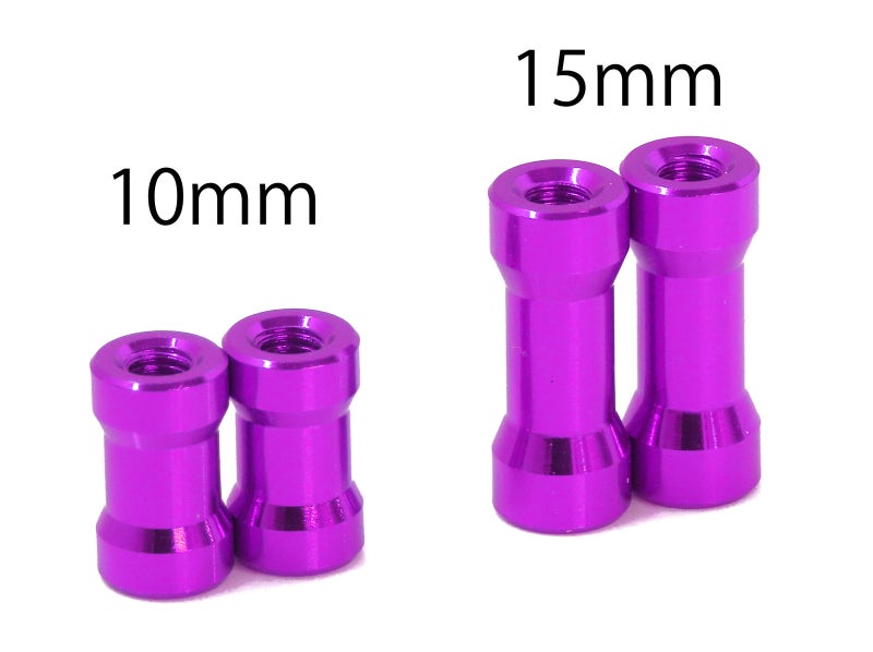 (PO JAN 2026) Wrap-Up Next 0842-FD Round Shape Aluminum Post 15mm (Purple/2pcs)