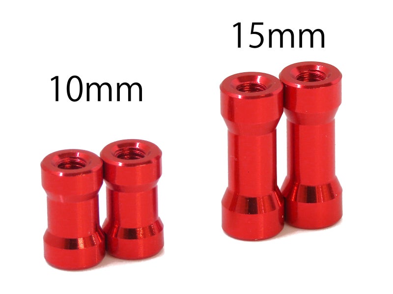 Wrap-Up Next 0841-FD Round Shape Aluminum Post 15mm (Red/2pcs)