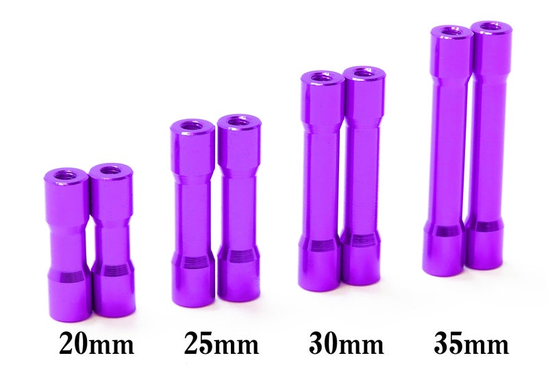 [PO NOV 2023] Wrap-Up Next 0700-FD Round shape aluminum post 20mm (purple/2pcs) - BanzaiHobby
