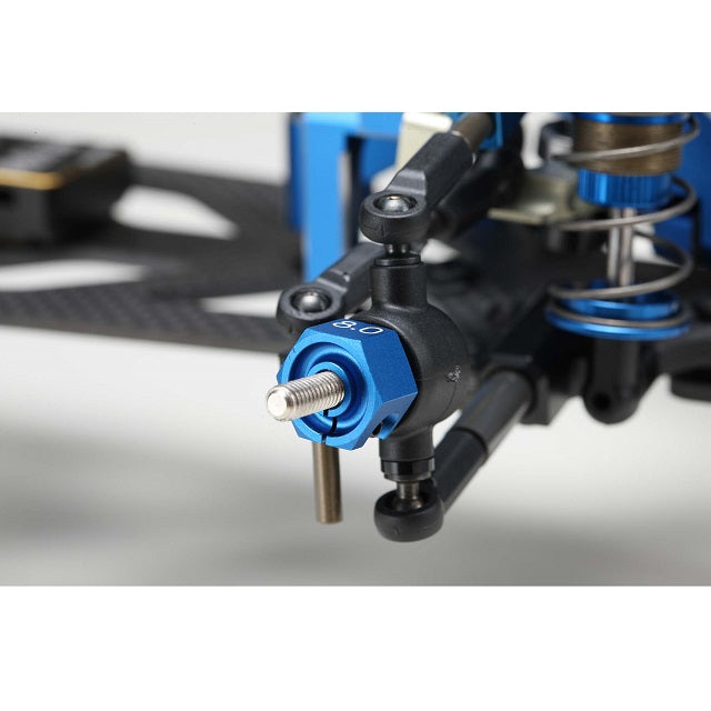 Yokomo Y2-011CBL8 Aluminum clamp type wheel hub (Blue) 8.0mm - BanzaiHobby