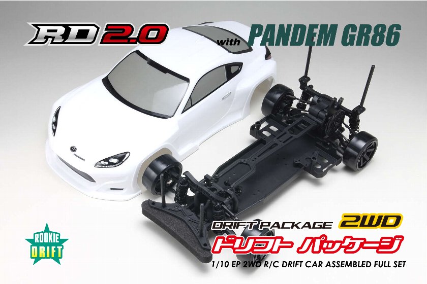 Yokomo DP-GR86W PANDEM GR86 body (White) with RD2.0 Assembly kit - BanzaiHobby