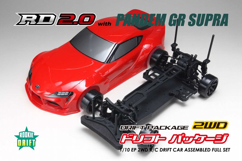 Yokomo DP-GRA90R PANDEM GRA90 Supra body (Red) with RD2.0 Assembly kit - BanzaiHobby