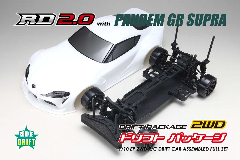 Yokomo DP-GRA90W PANDEM GRA90 Supra body (White) with RD2.0 Assembly kit - BanzaiHobby