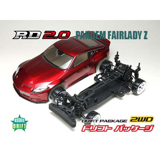 Yokomo DP-RZ34R Drift Package 2WD Nissan Fairlady Z (RZ34) Body Assembly Kit Red (pre-cut) - BanzaiHobby