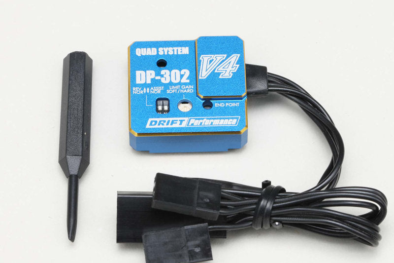 Yokomo DPP-302V4BL Drift steering gyro DP-302V4 Blue version - BanzaiHobby