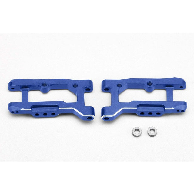 Yokomo Y2-BL8RAW Aluminum rear H-arm weight spec (blue) - BanzaiHobby