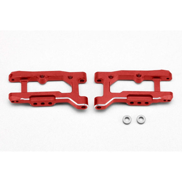 Yokomo Y2-R08RAW Aluminum rear H arm weight spec (red) - BanzaiHobby