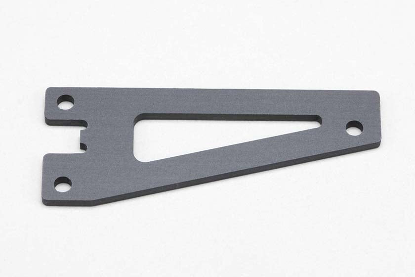Yokomo YZ-203PLG Matte graphite servo mount plate for YZ-870c Super Dogfighter - BanzaiHobby