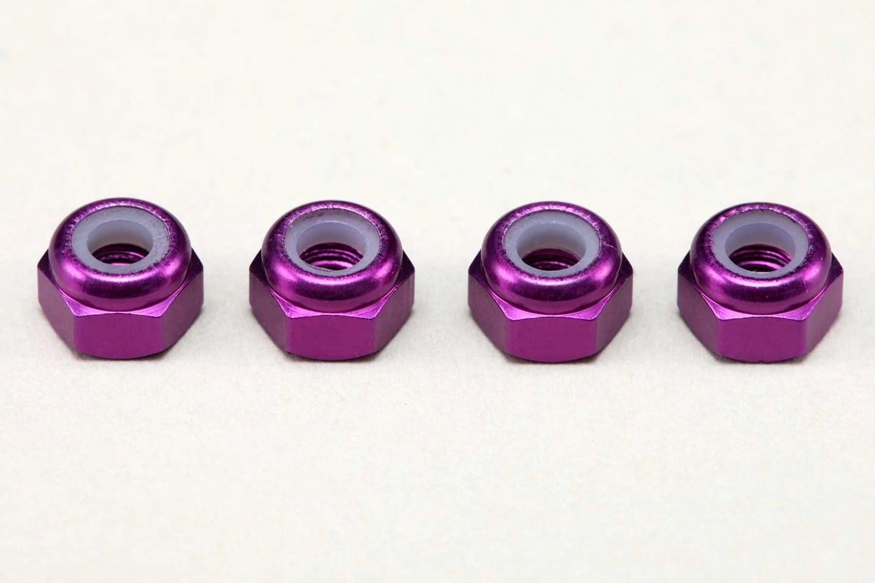 (PO MAY 2026) Yokomo ZC-N3APU Aluminum 3mm Nylon Lock Nuts / Purple (4pcs) - BanzaiHobby