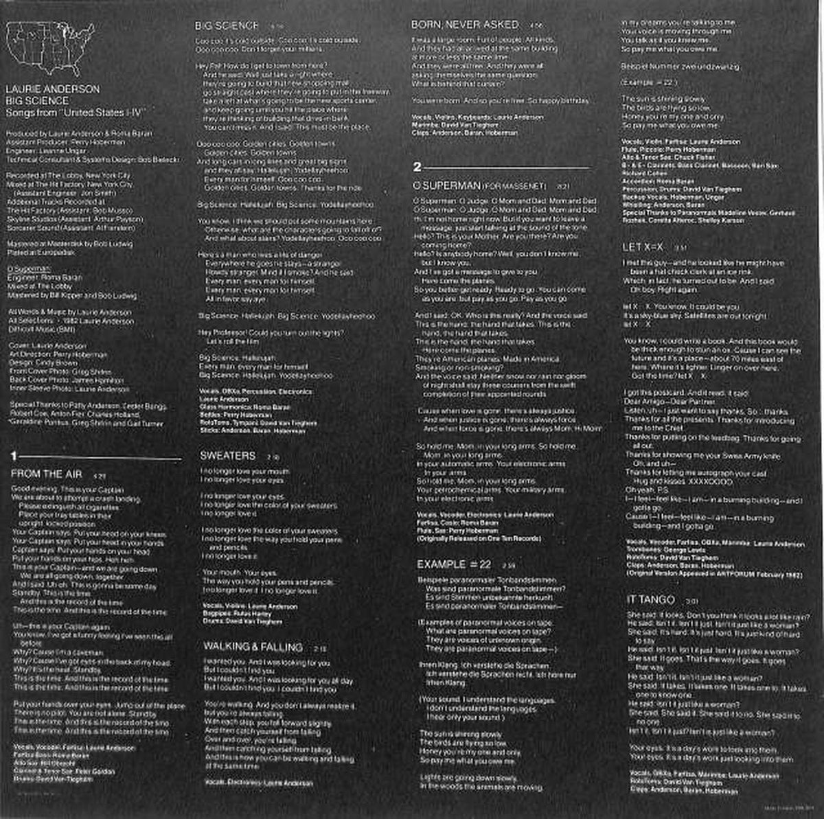 Warner Pioneer Laurie Anderson "Big Science" P-11192