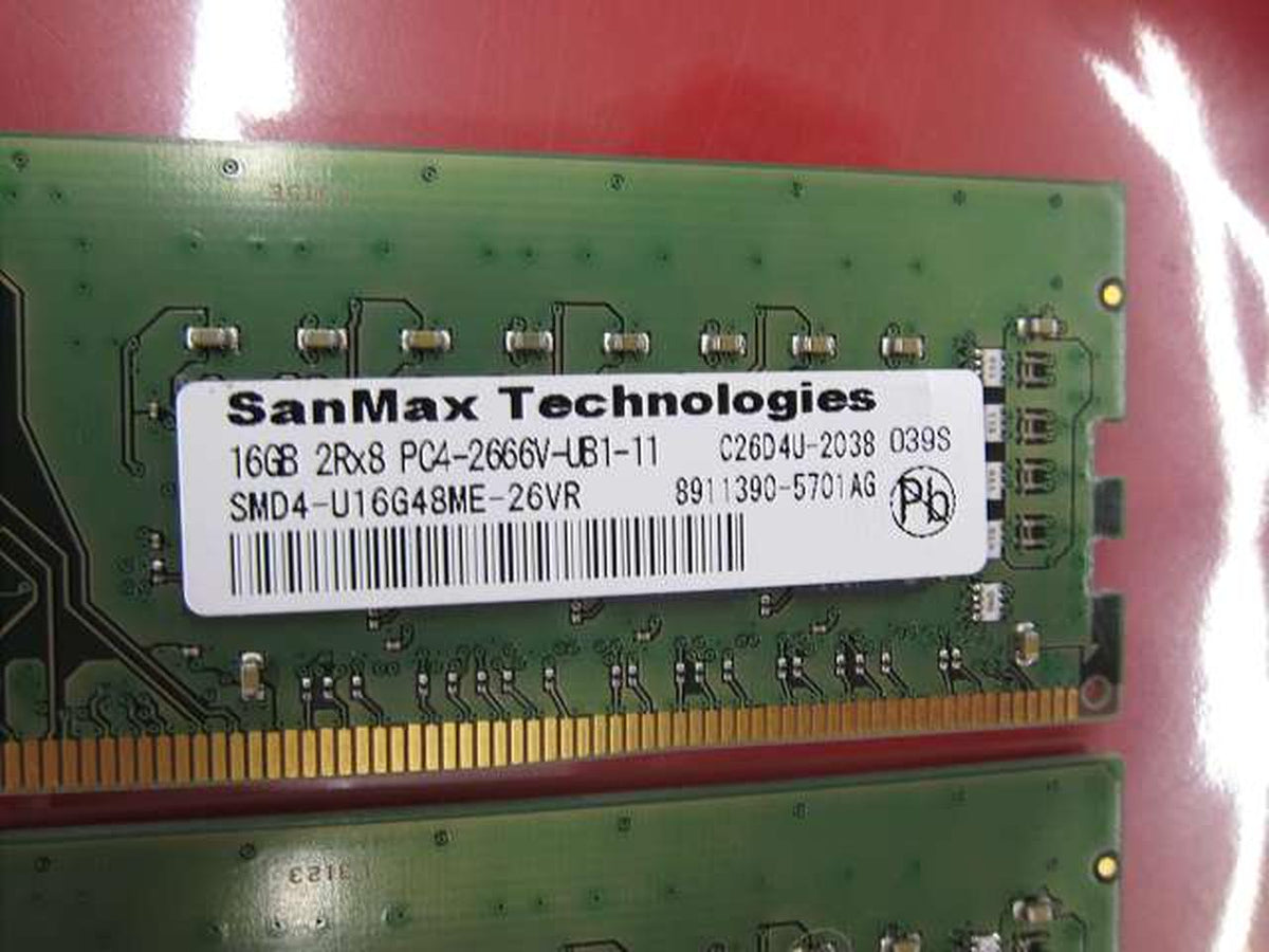 SANMAX TECHNOLOGIES DDR4 DDR4 16GB*2 chips = 32GB - Banzai Thrifting | BanzaiHobby