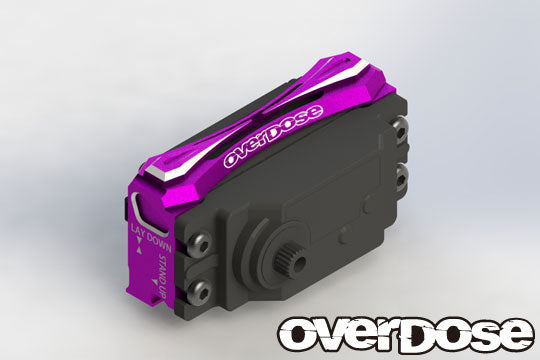 OVERDOSE OD2493b 2-Way Layout Aluminum Servo Mount (For GALM Series/Black) - BanzaiHobby