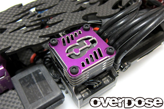 OVERDOSE OD2937 Aluminium Cooling Fan Cover (30x30 / Purple - BanzaiHobby
