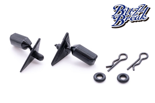 OVERDOSE BB-RP-002 Door Mirror Type-A & Number Plate Set (4pc) - BanzaiHobby