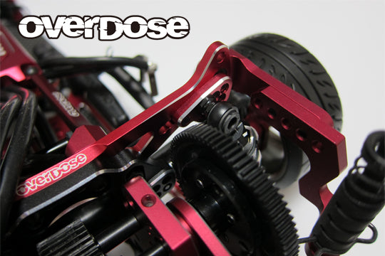 OVERDOSE OD3856 ES Aluminum Rear Shock Tower (For GALM / Black) - BanzaiHobby