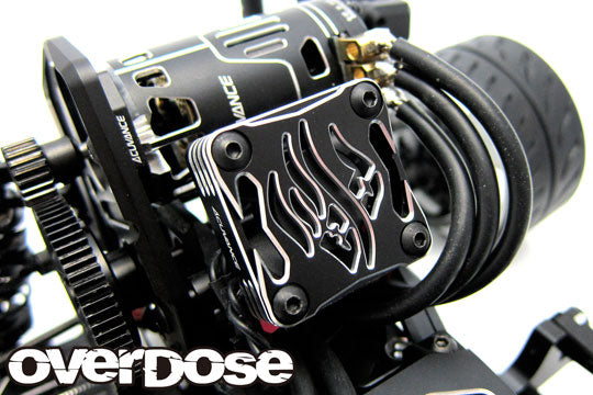 OVERDOSE OD3972 OD Aluminum Cooling Fan Cover ver.2 (for 30x30/Black) - BanzaiHobby