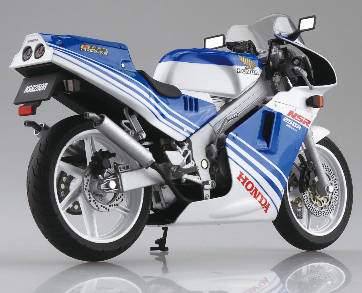 Aoshima 1/12 Honda NSR250R '88 Terra Blue/Ross White - BanzaiHobby