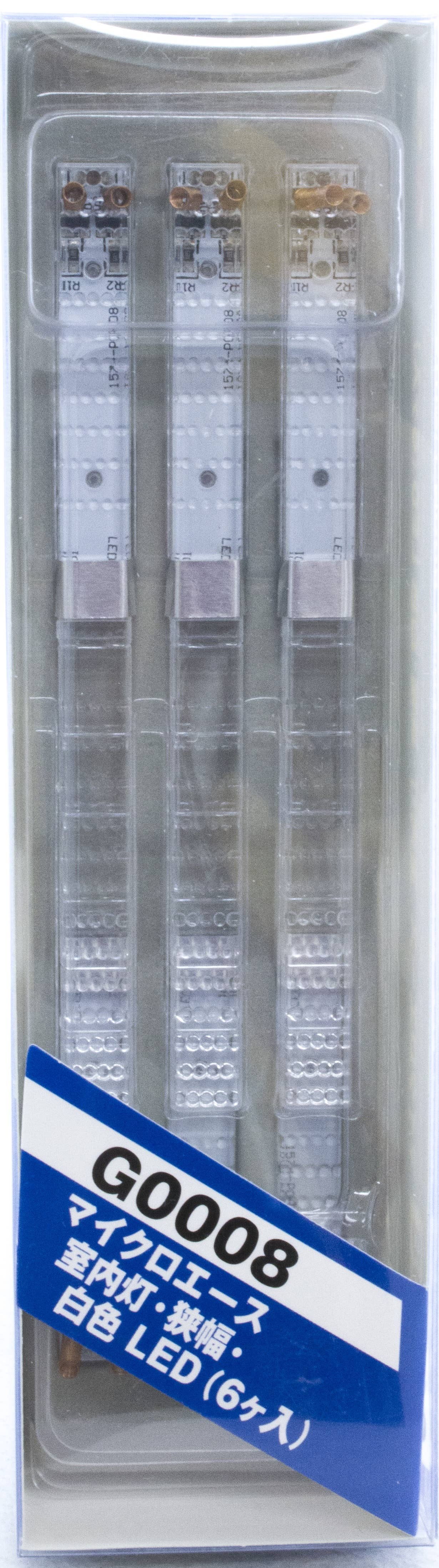 MicroAce G0008 Interior Light, Narrow, White LED, 6 pieces - BanzaiHobby