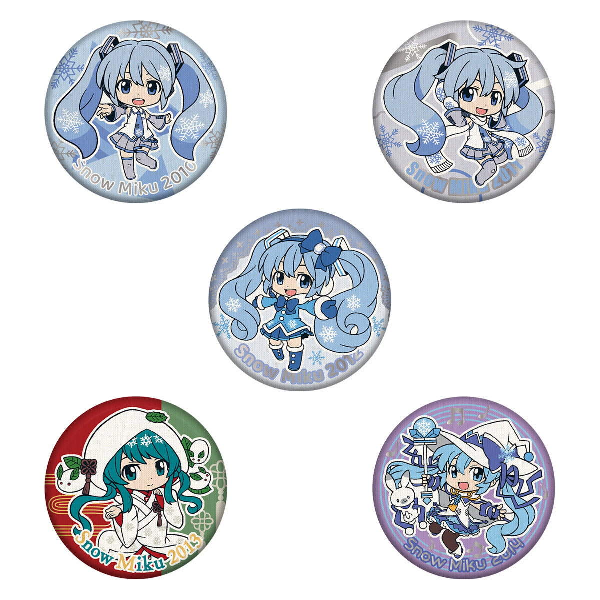 Bandai CAN BADGE COLLECTION SNOW MIKU2024 (set of 14) - BanzaiHobby