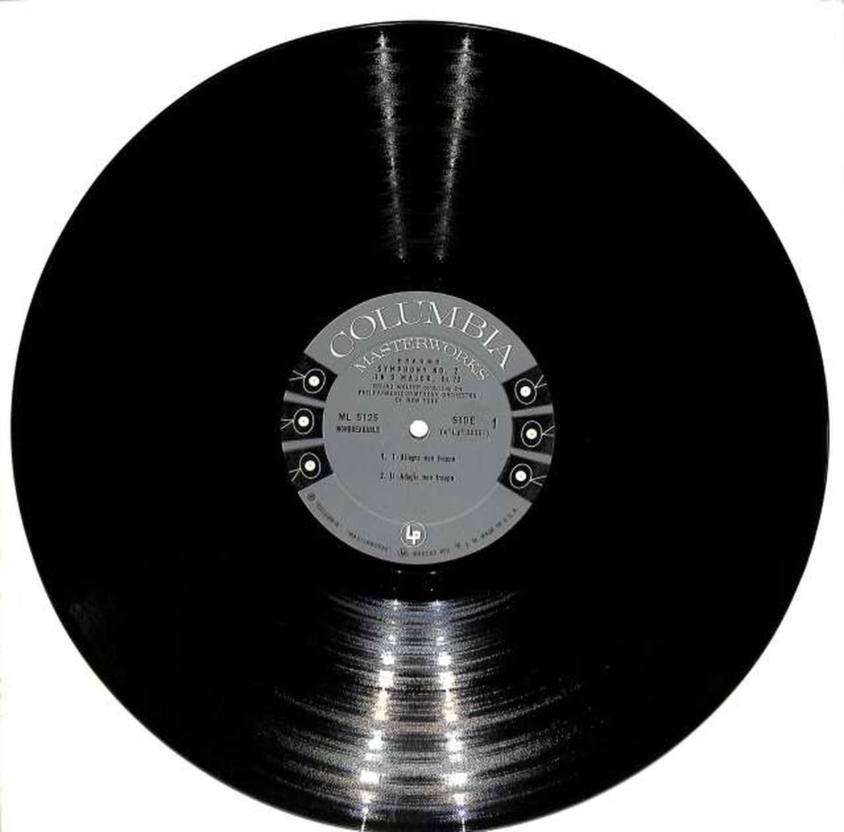Columbia (imported, US) Brahms Symphony No. 2 Walter ML-5125
