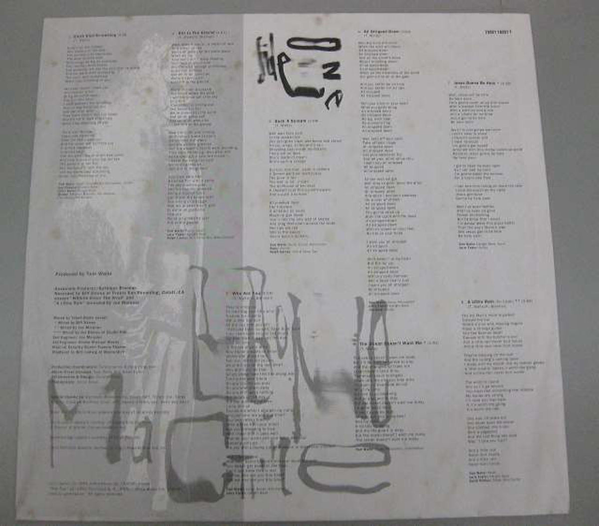 Island Records TOM WAITS / BONE MACHINE TOM WAITS / BONE MACHINE