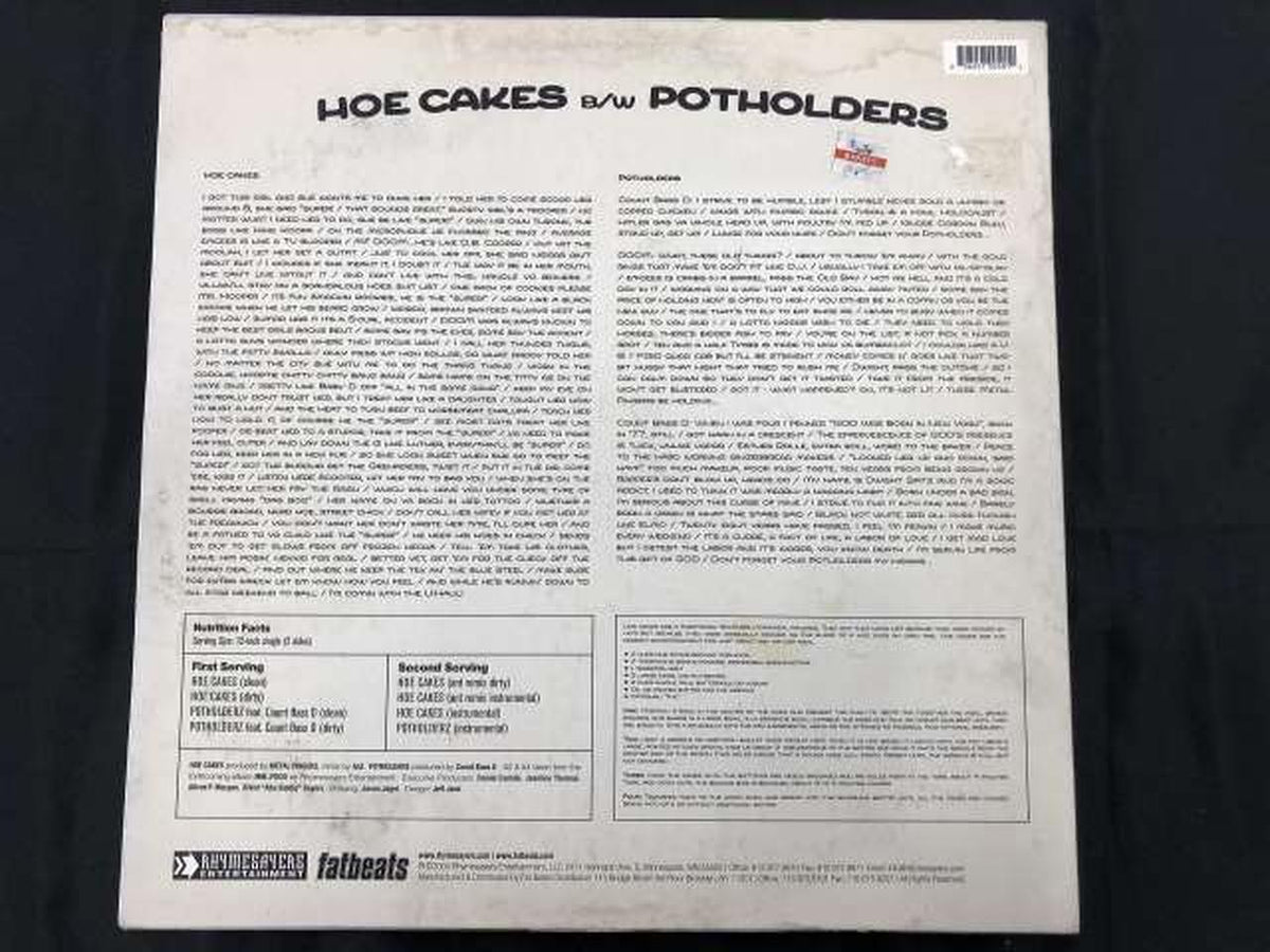 RHYMESAYERS Western Music MF DOOM/HOE CAKES B/W POTHOLDE