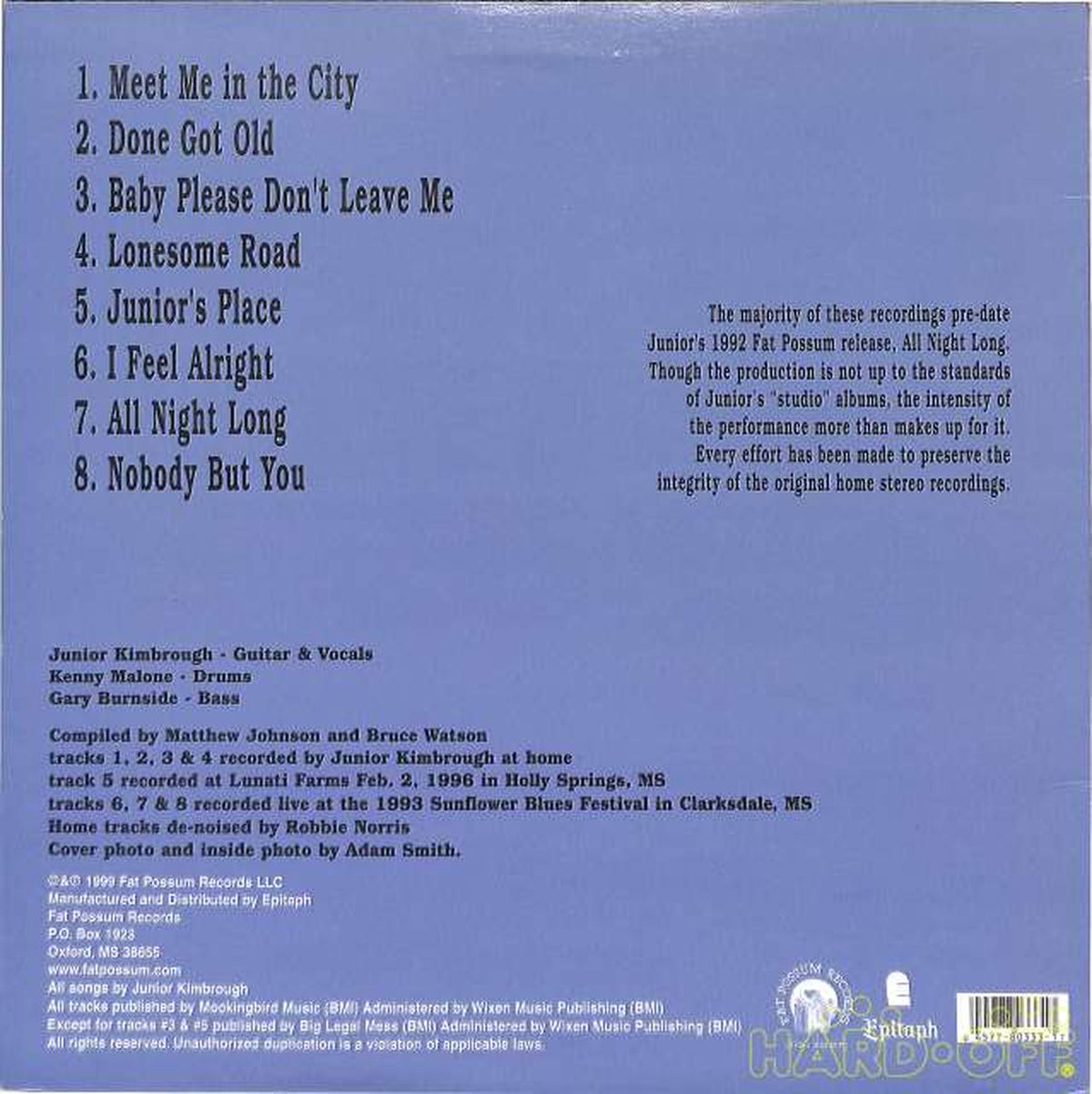 FAT POSSUM Junior King Brow "MEET ME IN THE CIT 80333-1 (imported)