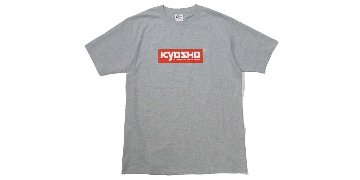 Kyosho KOS-TS01GY-MB KYOSHO box logo T-shirt (gray/M) - BanzaiHobby
