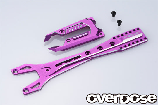 OVERDOSE OD3817 Alumi Upper Chassis Set (Galm/Purple) - BanzaiHobby