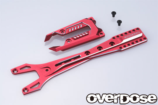 OVERDOSE OD3818 Alumi Upper Chassis Set (Galm/RED) - BanzaiHobby