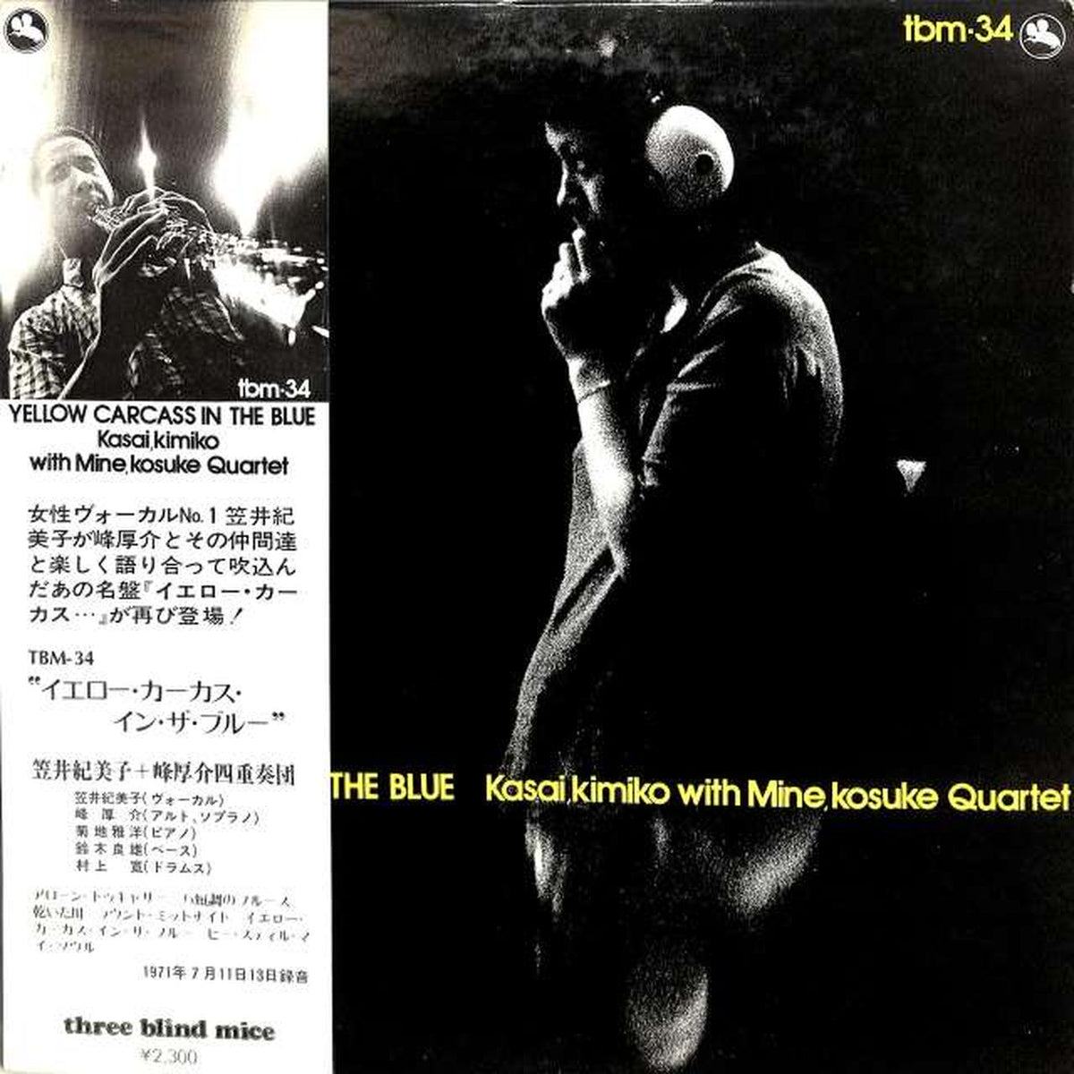 Three Blind Mice Kimiko Kasai "Yellow Carcass in the Blue" TBM.34