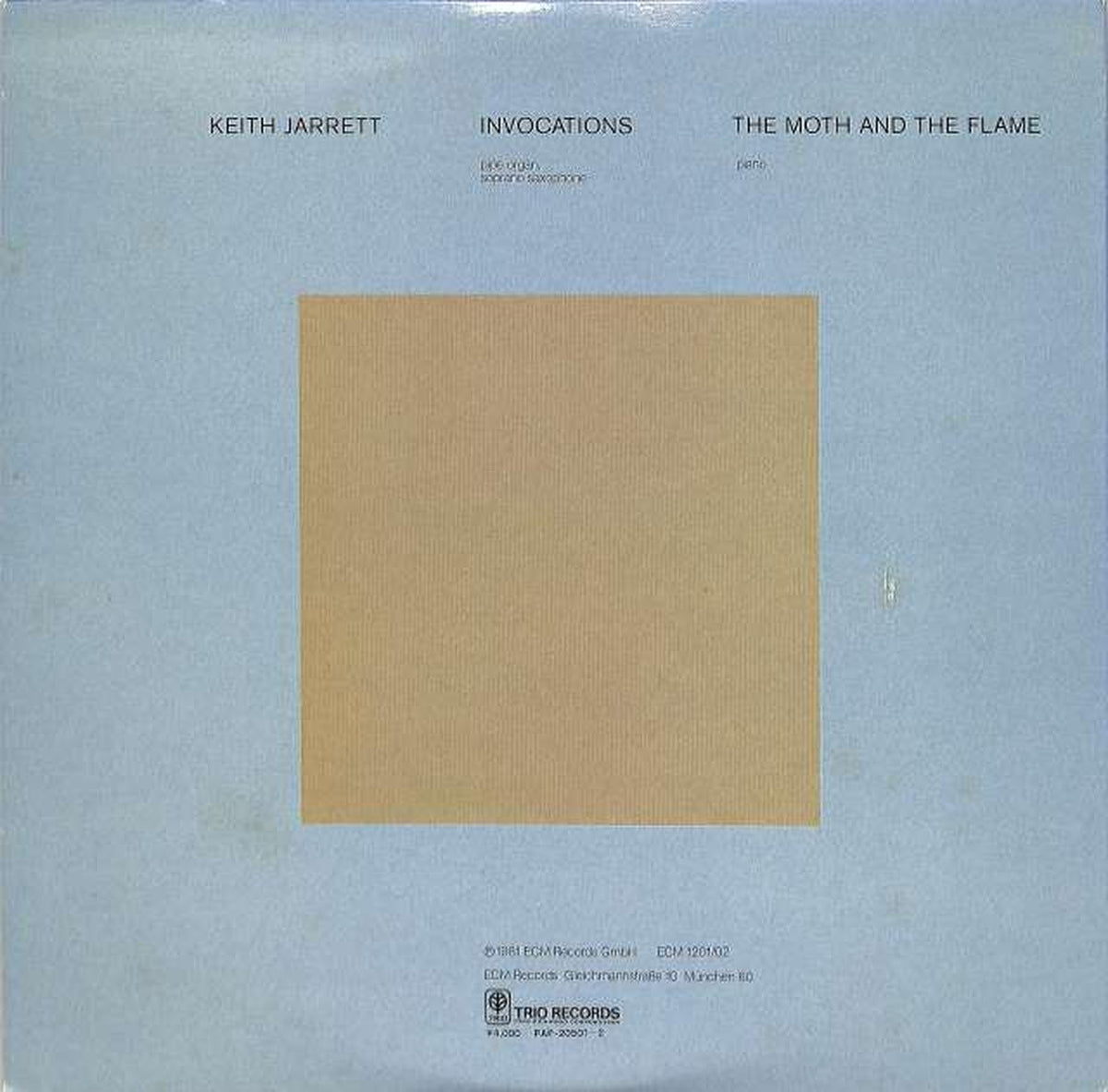 trio Keith Jarrett "Temptation to Silence: Dream" PAP-20501/2