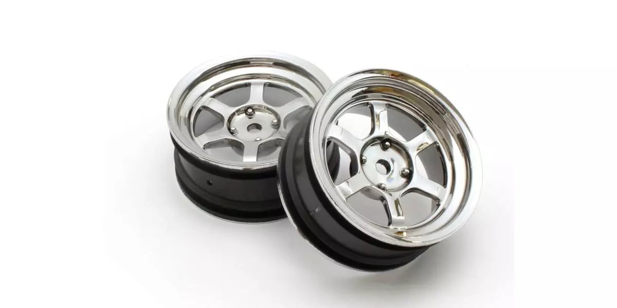 Kyosho FAH709SM RAYS TE37V Wheel Offset 5mm (FZD2/Plated, 2 pieces) - BanzaiHobby