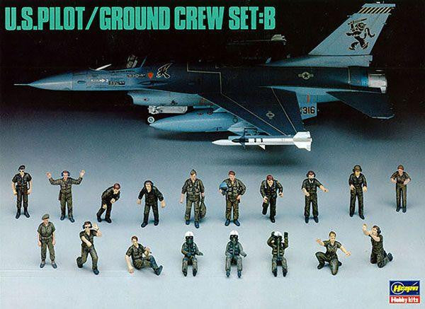 Hasegawa X48-05 1/48 US Ground Crew Set B - BanzaiHobby
