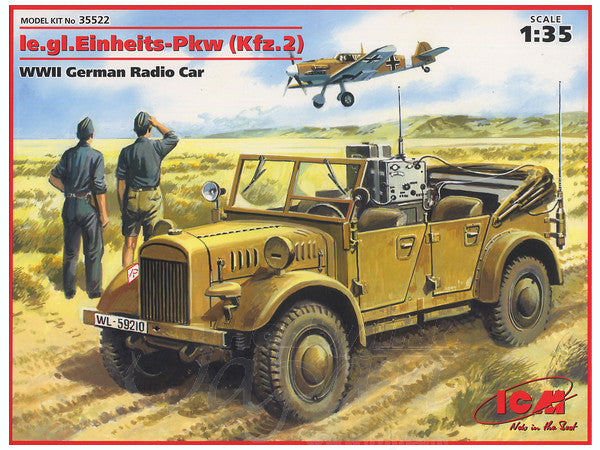 ICM 35522 1/35 Ie.gl.Einheits-Pkw (Kfz.2) WWII German Radio Car - BanzaiHobby